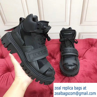 Dolce  &  Gabbana High-top Sneakers Black With Logo 2019